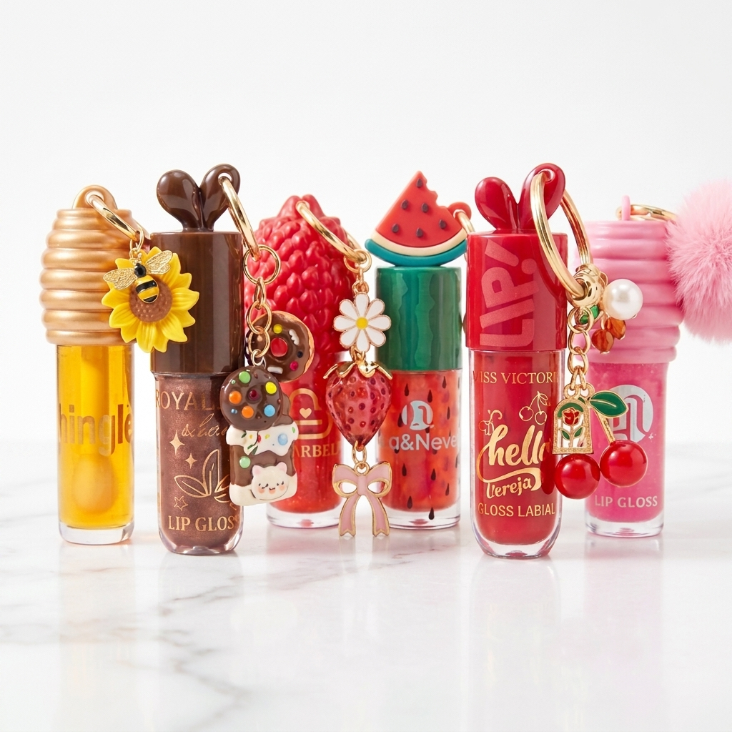 Gloss Labial Chaveiro Lip Oil Hidratante com Brilh