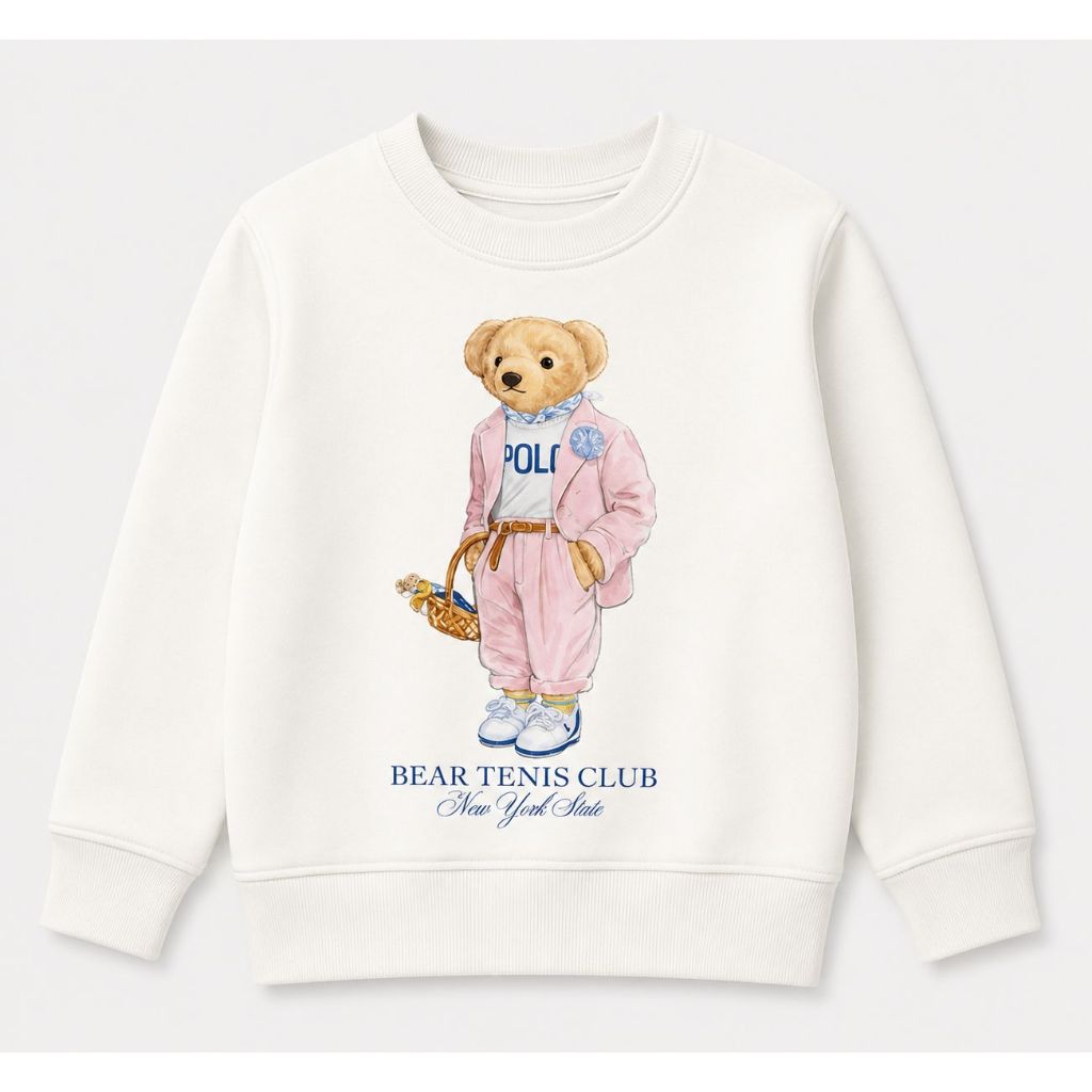 Moletom Infantil Ursinho Polo rosa Bear Premium | 