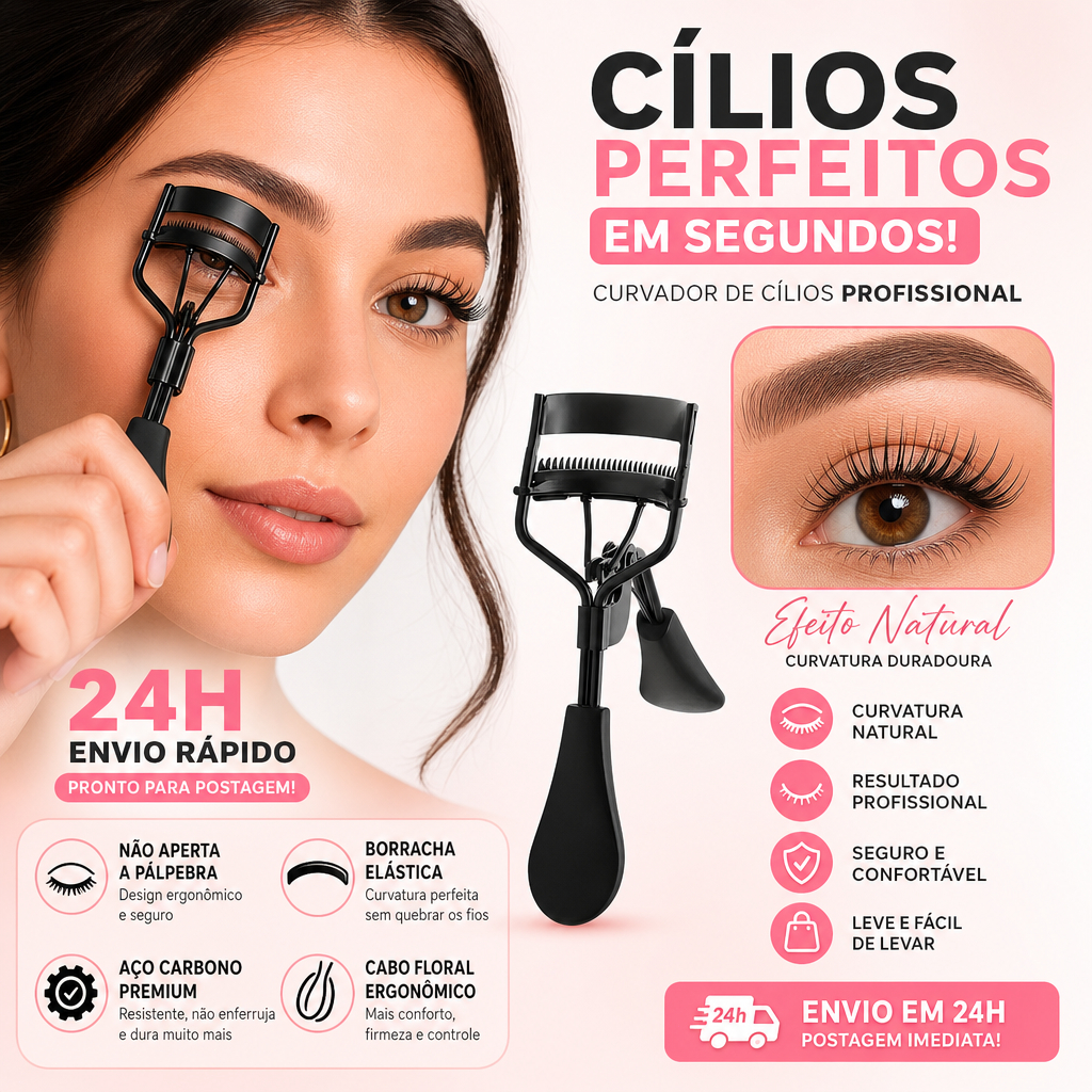 Modelador de Cílios Profissional em Aço Inoxidá