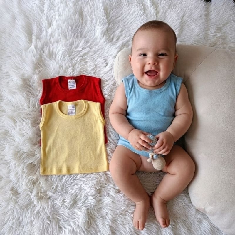 Kit 3 Camisetas Para Bebê 100% Algodão