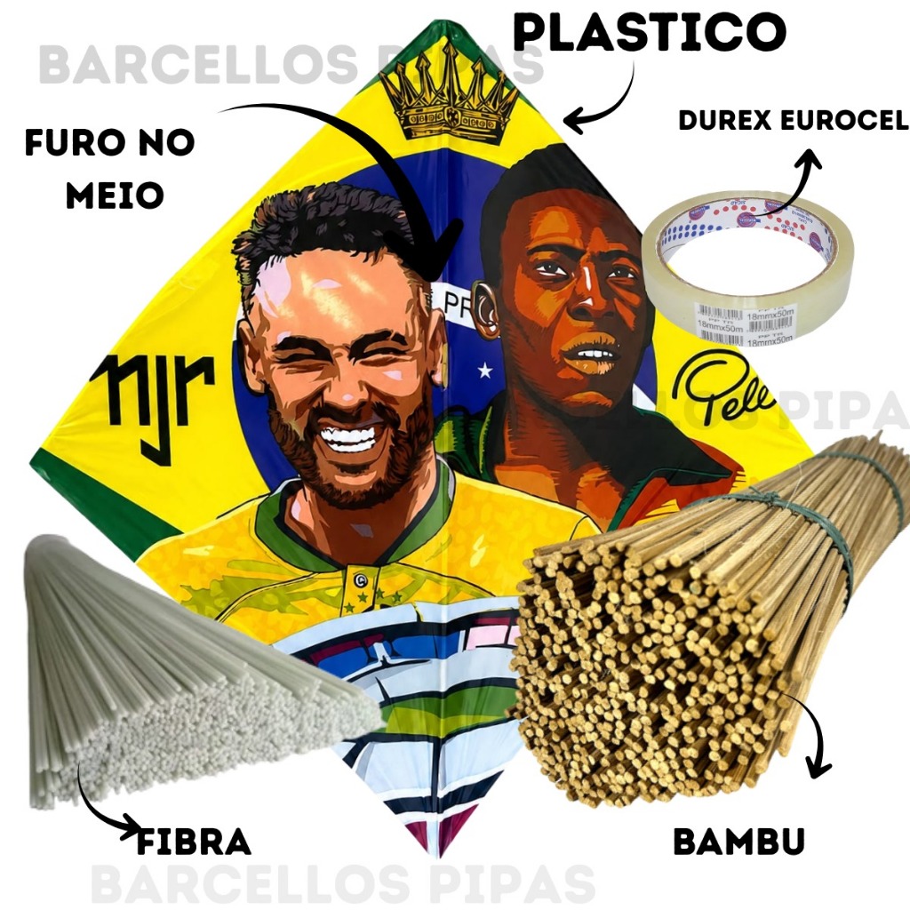 Kit Faça Você Mesmo Pipas 20 Unidades 35×35