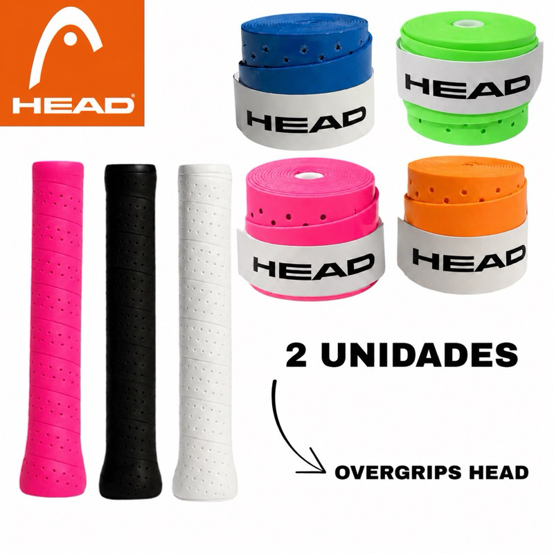 Kit 2Un Overgrips HEAD Perfurado Colorido –