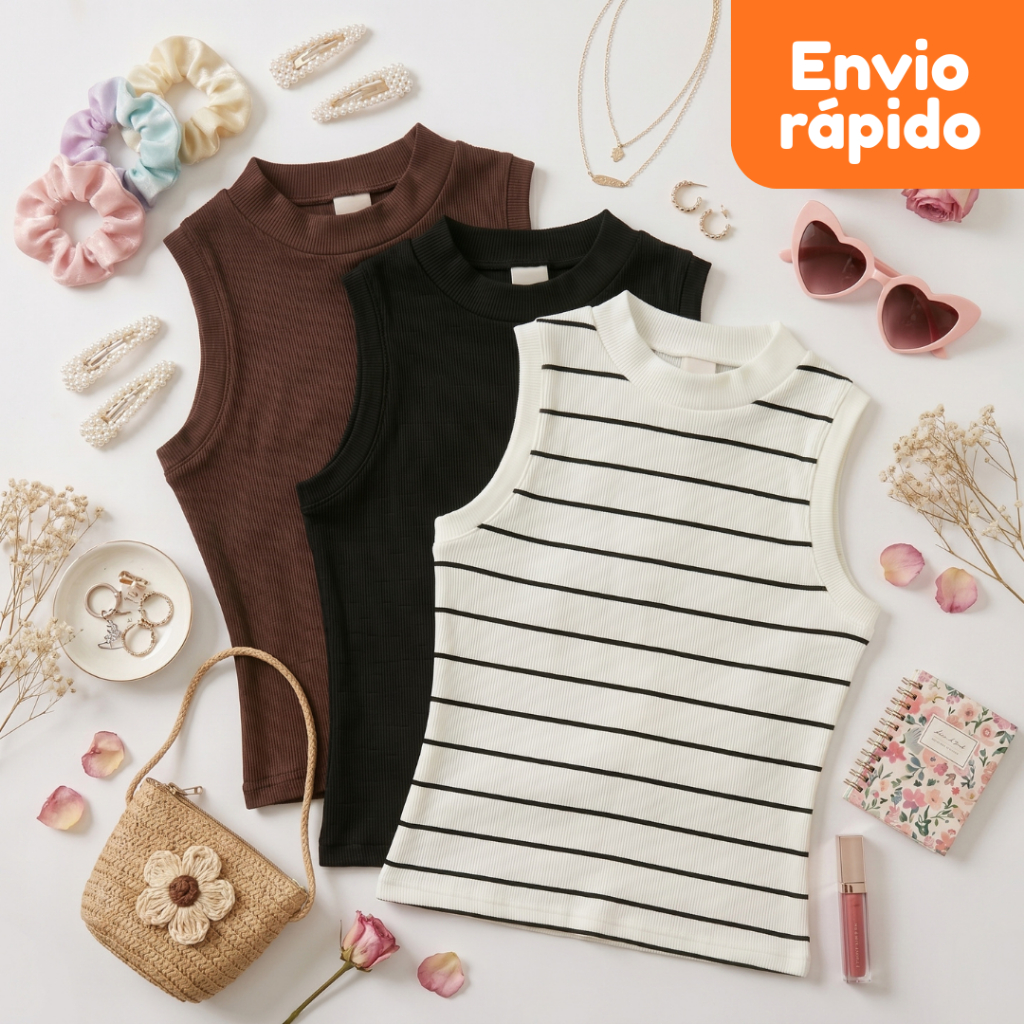 Blusinha de Menina Camiseta Infantil Regata Juveni