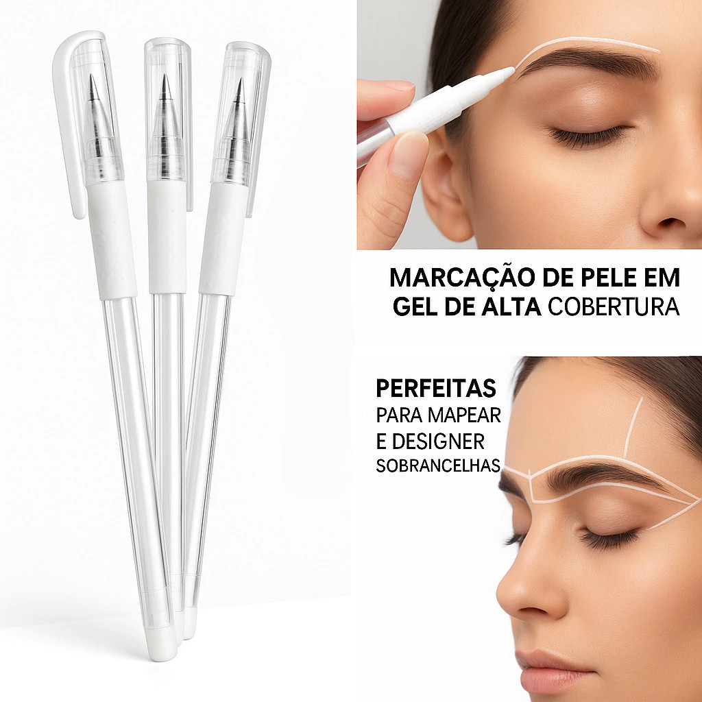 Caneta para design de sobrancelhas micropigmentaç