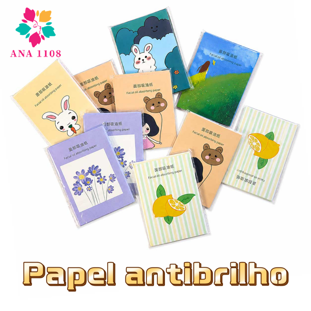 ANA1108 Papel antibrilho matificante /Absorvente p