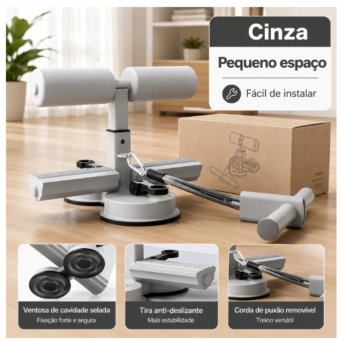 Abdominal Portátil Com Ventosas Fortes 3 Ajustes