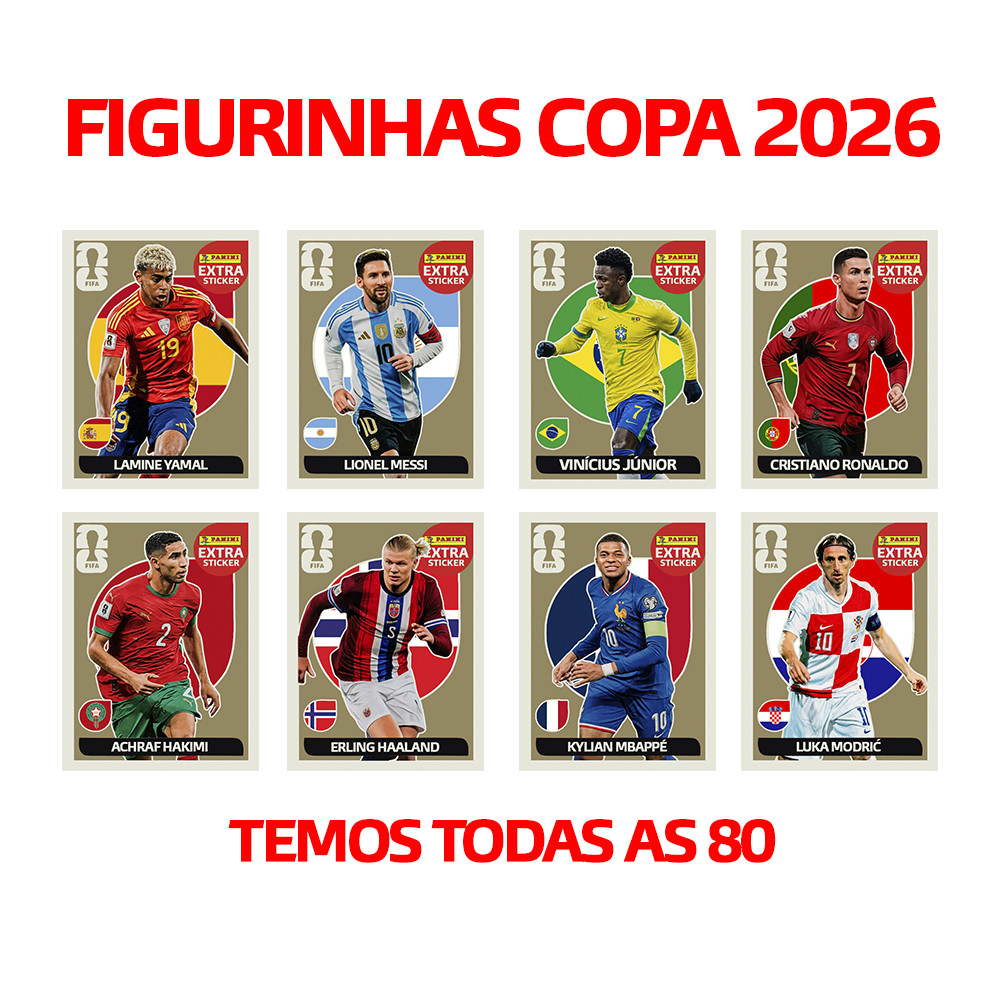 Figurinha Copa do Mundo Extra Sticker Legends Vini