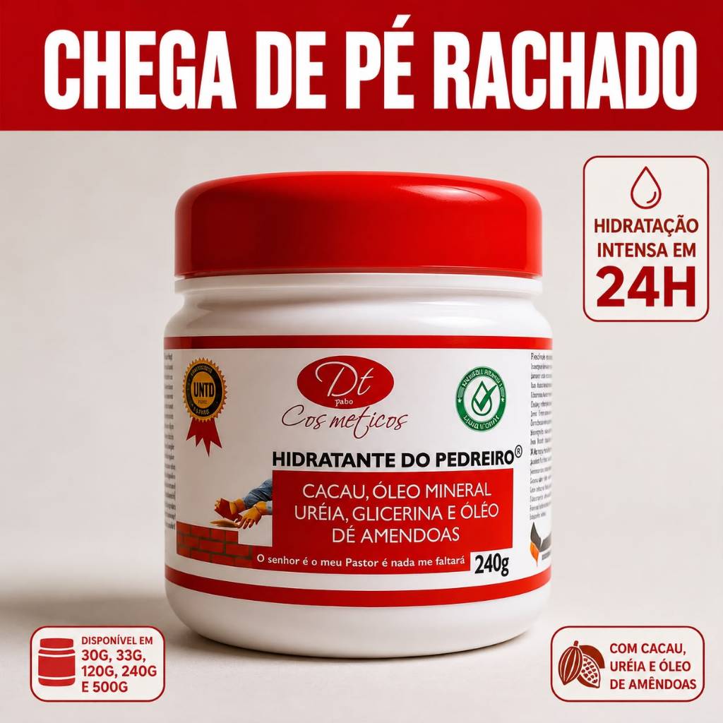 Creme de Pedreiro Para os Pés Com Rachaduras Mão