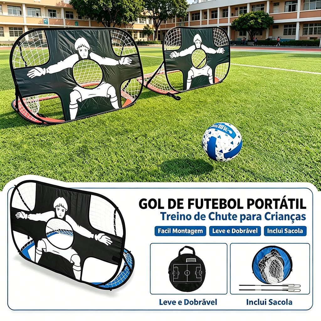 Gol De Futebol Pop-Up DobráVel Alvo Goleiro Trein