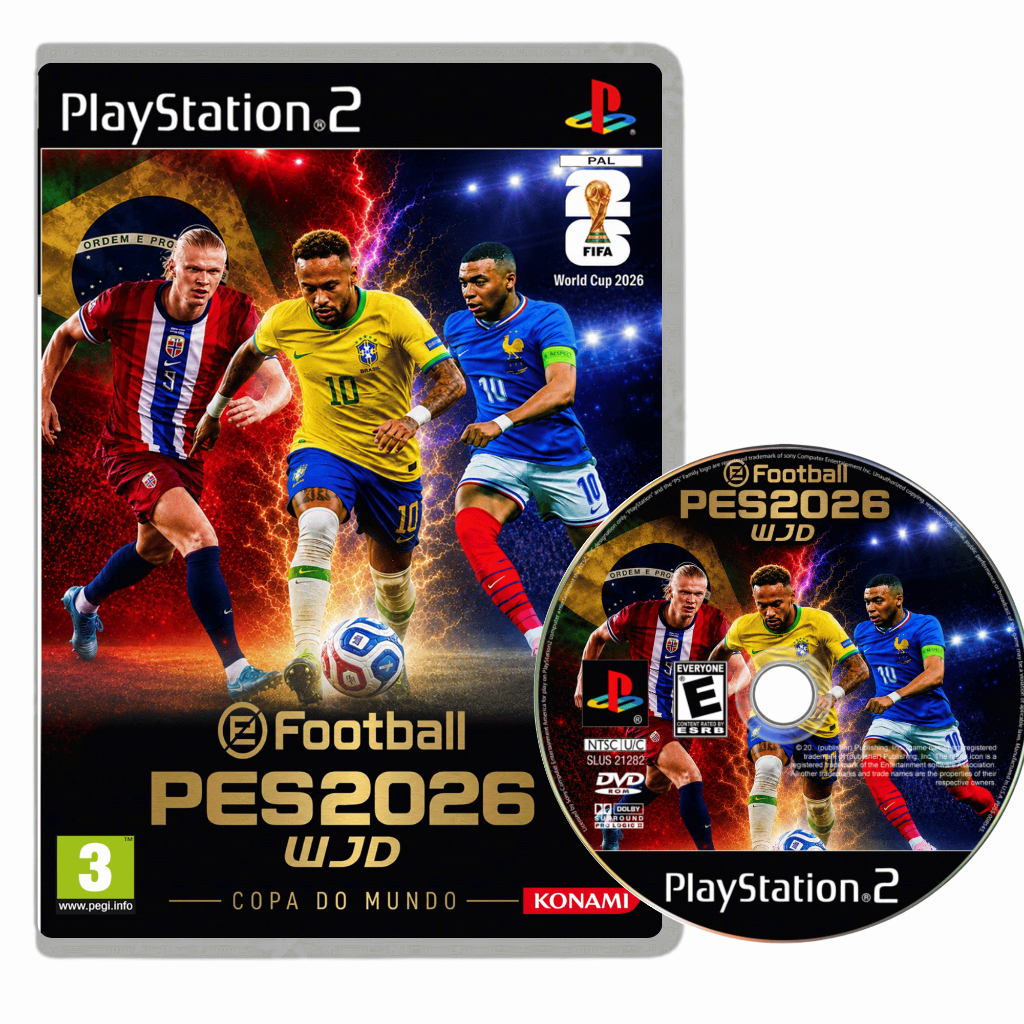 PES WJD v.2 Copa do Mundo 2026 Playstation 2 (Míd