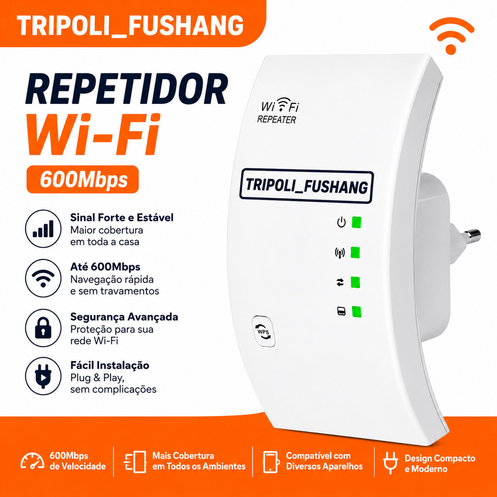 FUSHANG Repetidor Amplificador de Sinal WiFi 600Mb