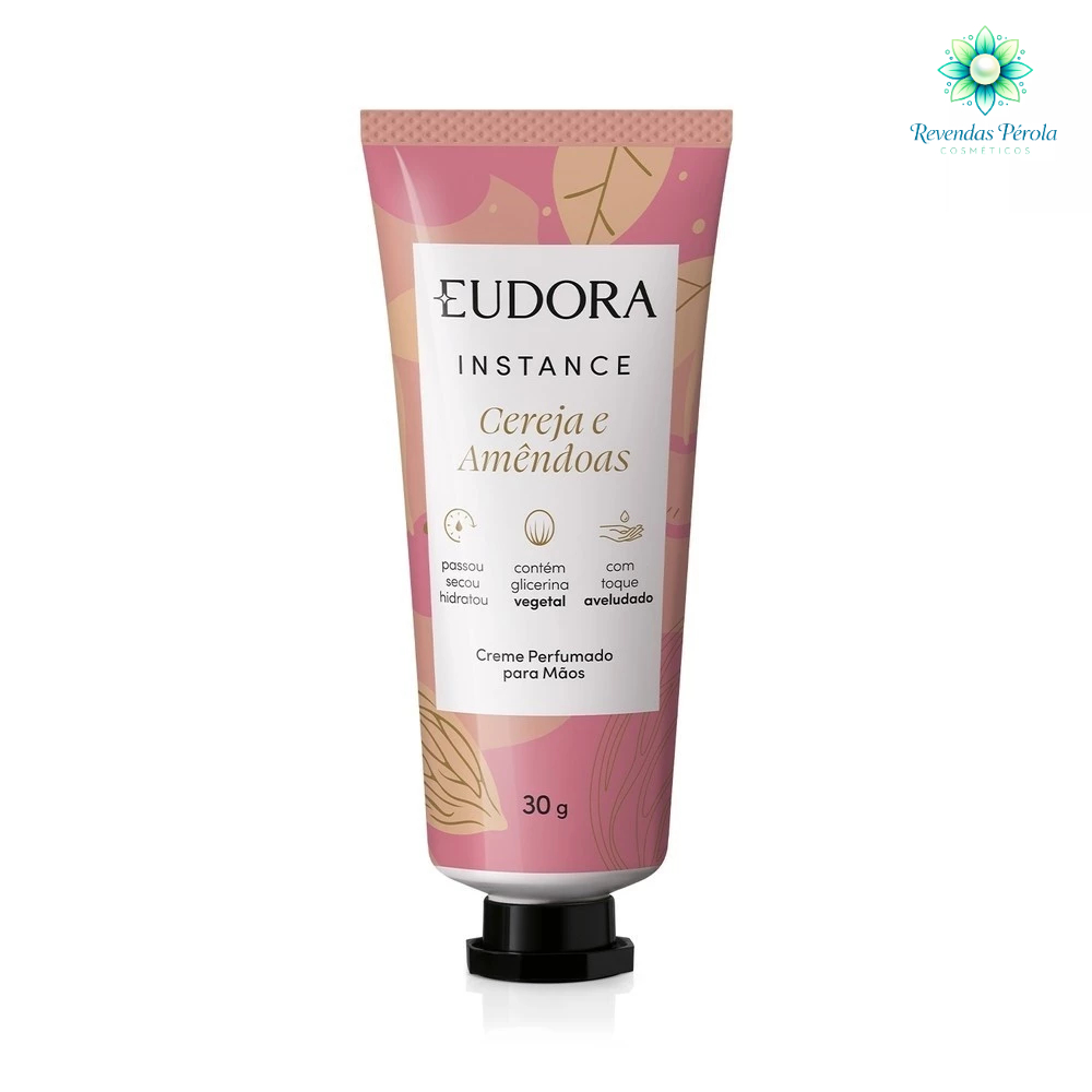 Creme Hidratante para Mãos Eudora Instance Cereja