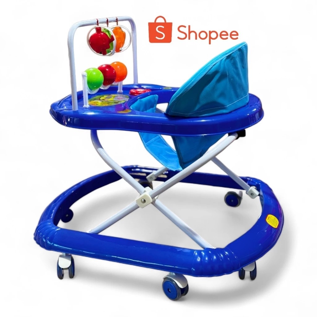 Andador Infantil Para Bebê Meninos Azul Musical  