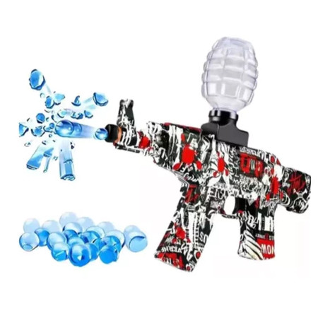 Arma AK47 Elétrica Lança Bolinhas De Gel Com Bol