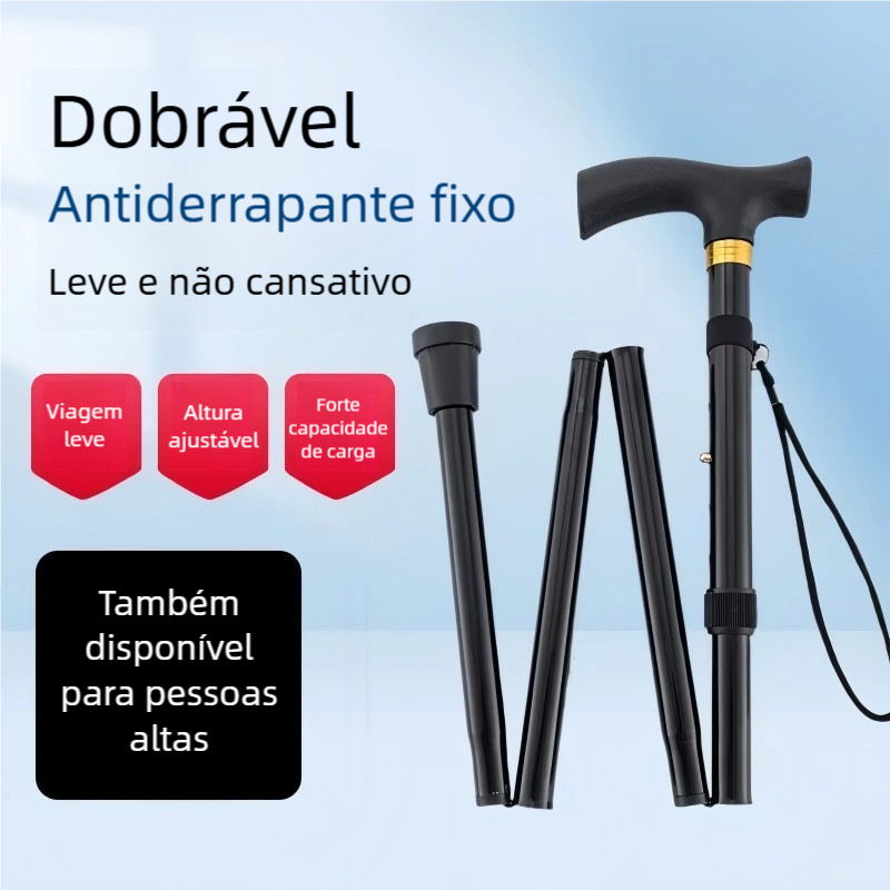 Bengala de caminhada ajustável antiderrapante des