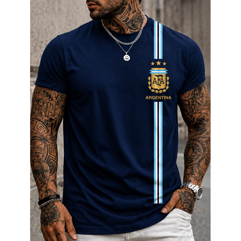 Camisa Camiseta Argentina 100% Algodão Blusa Unis