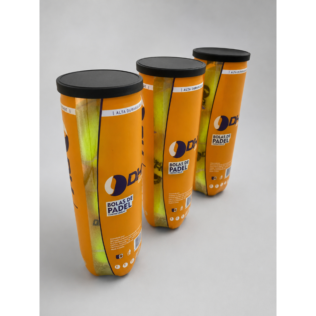 Bolas De Padel Dh Pro Alta Pressão Tubo Kit 3 tub