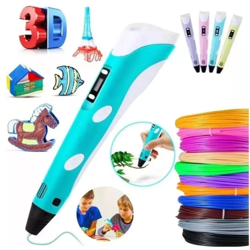 Caneta 3D Infantil e Adulto Impressora Manual DIY 