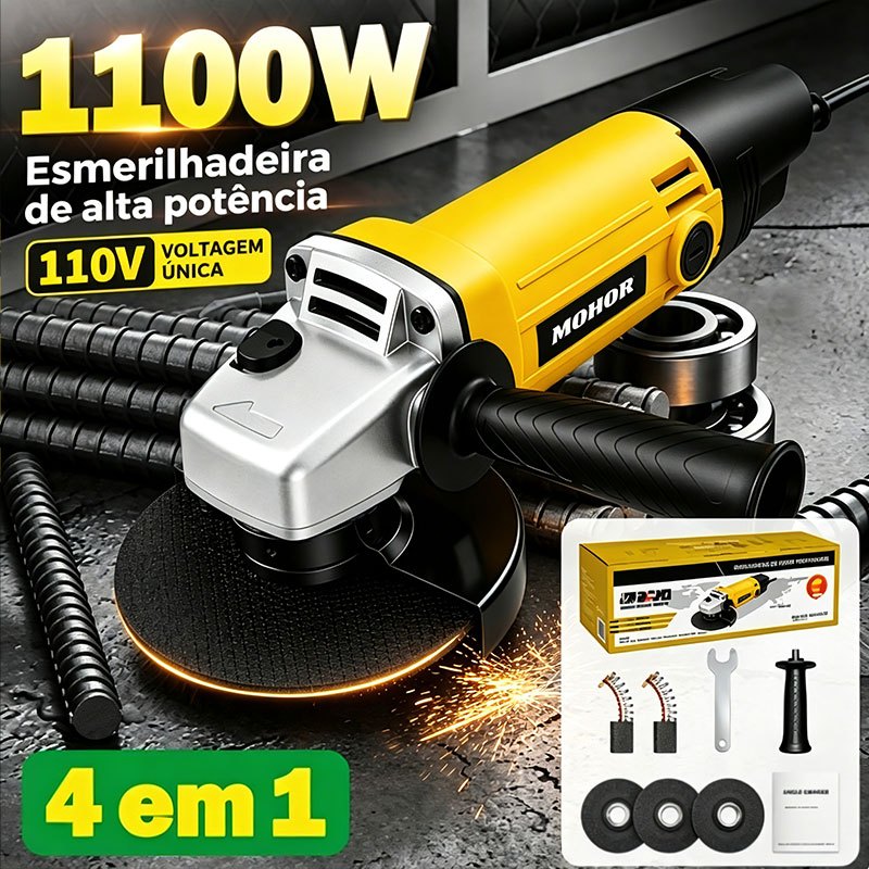 Esmerilhadeira 1100W Lixadeira Angular 110/220V4 e