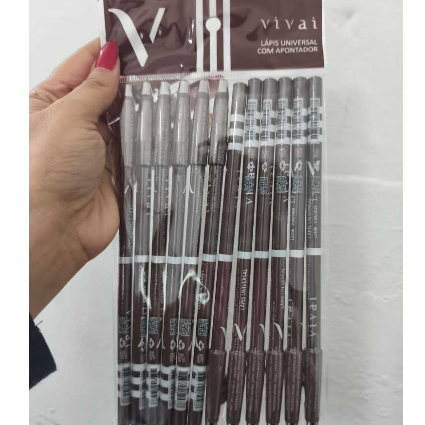 Kit com 12 unidades Lápis de Olho com Apontador U