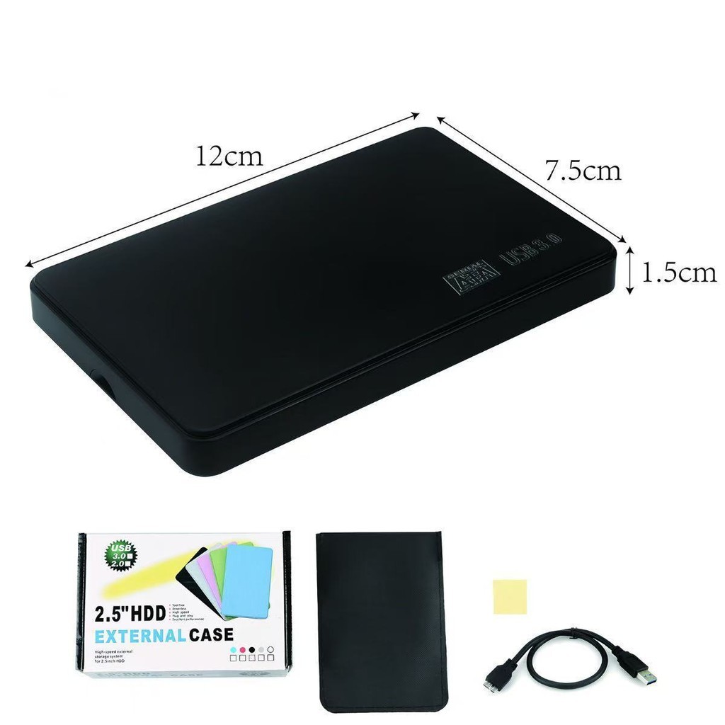 Case para HD Externo 2.5 SATA USB 3.0 SSD HDD Note
