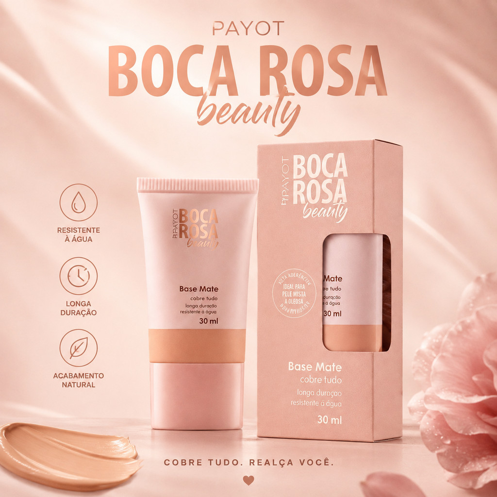 Base Líquida Matte Boca Rosa Beauty By Payot 30ml