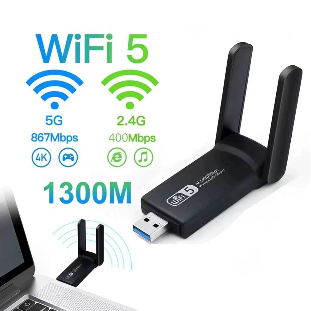 Adaptador Wi-fi Dual Band 2-4G e 5G USB 3.0 5Ghz 1