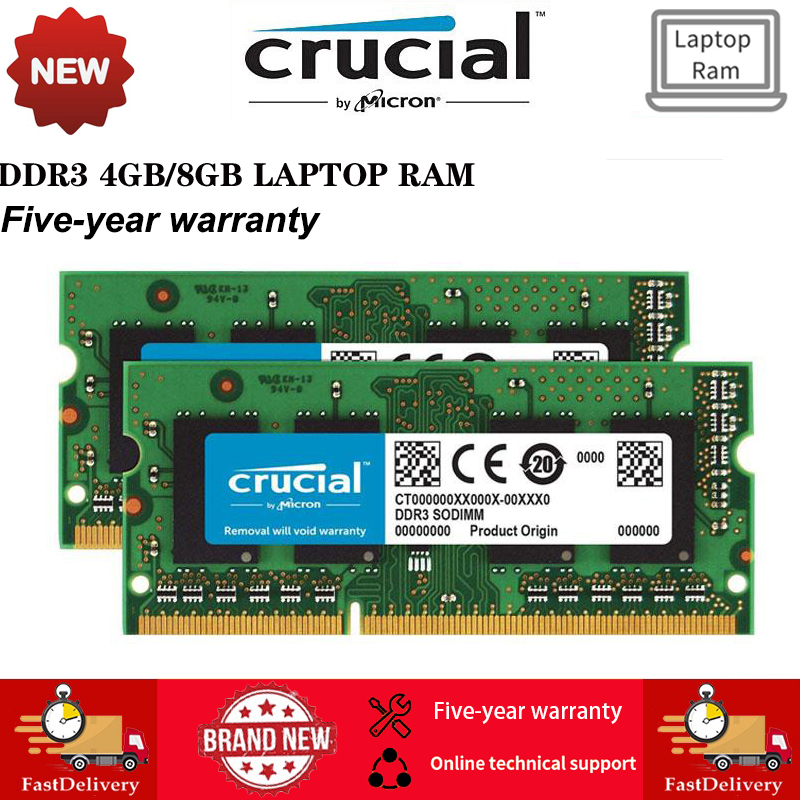 Crucial Notebook Memória DDR3 2GB 4GB 8GB 1066Mhz