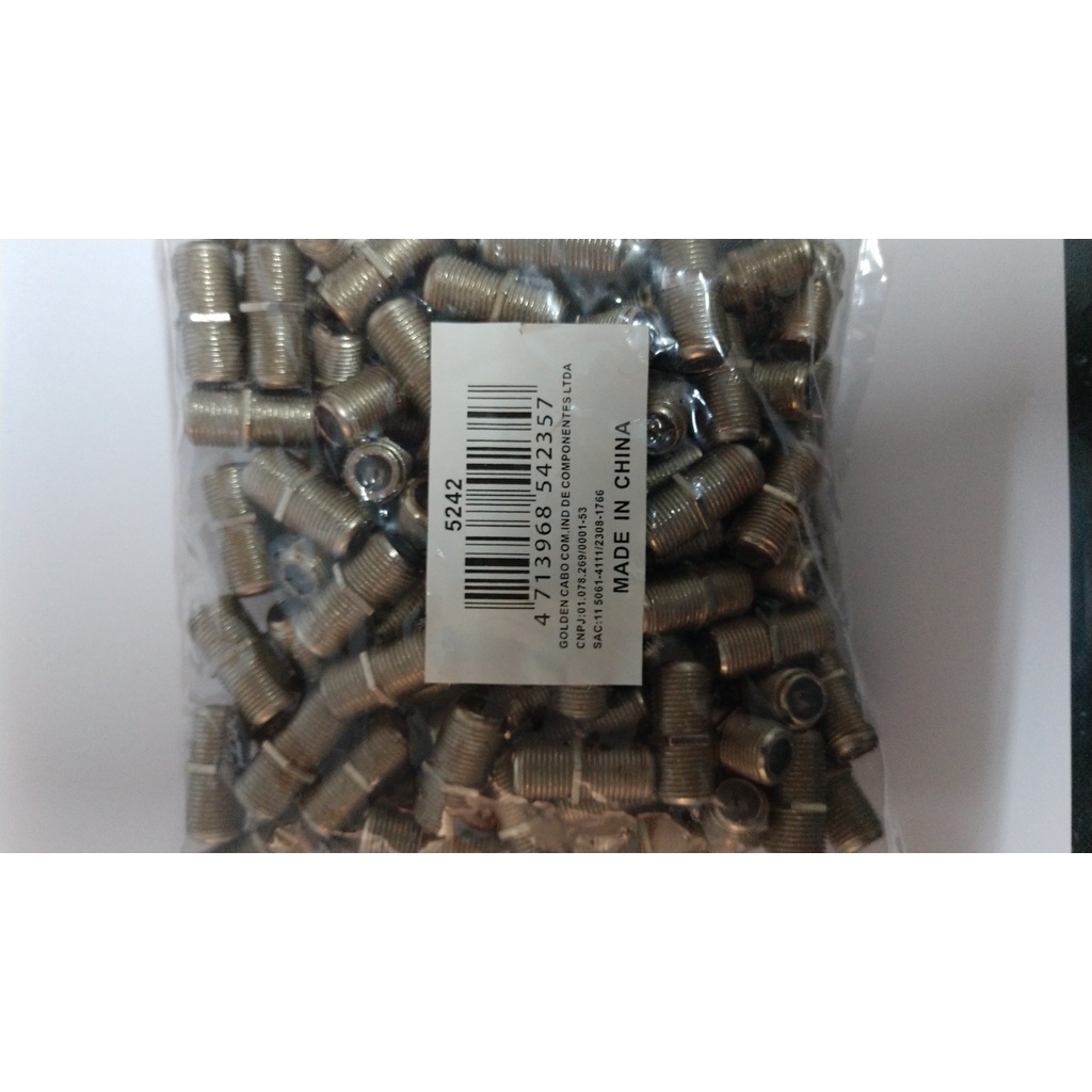 Emenda F Fêmea + Fêmea P/ Conectores Rg-6/59 Kit