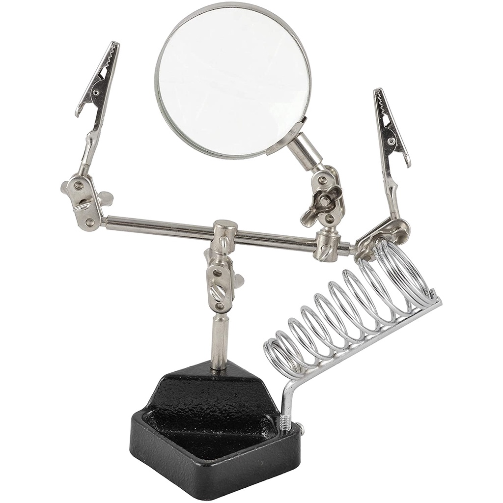 Lupa com Suporte para Ferro de Solda e Garras Lee 