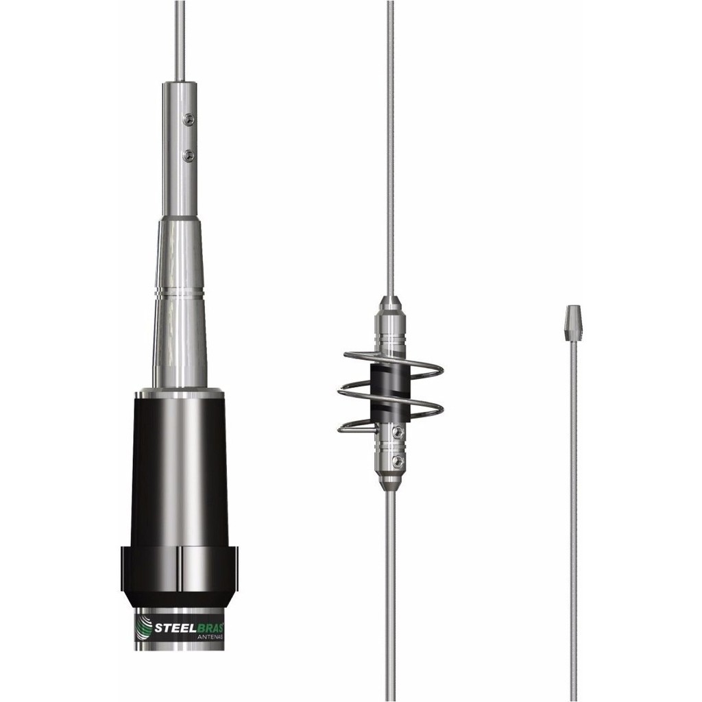 Antena Móvel Dual Band Vhf 3/8 E Uhf 2×5/8 De On