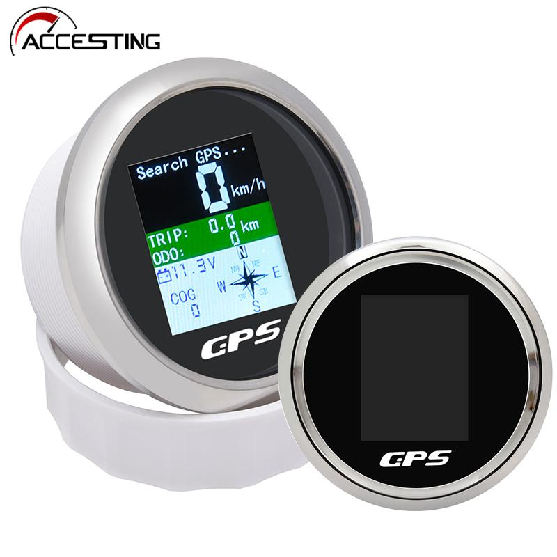 Medidor De Velocidade Digital GPS De 85mm Nó MPH 