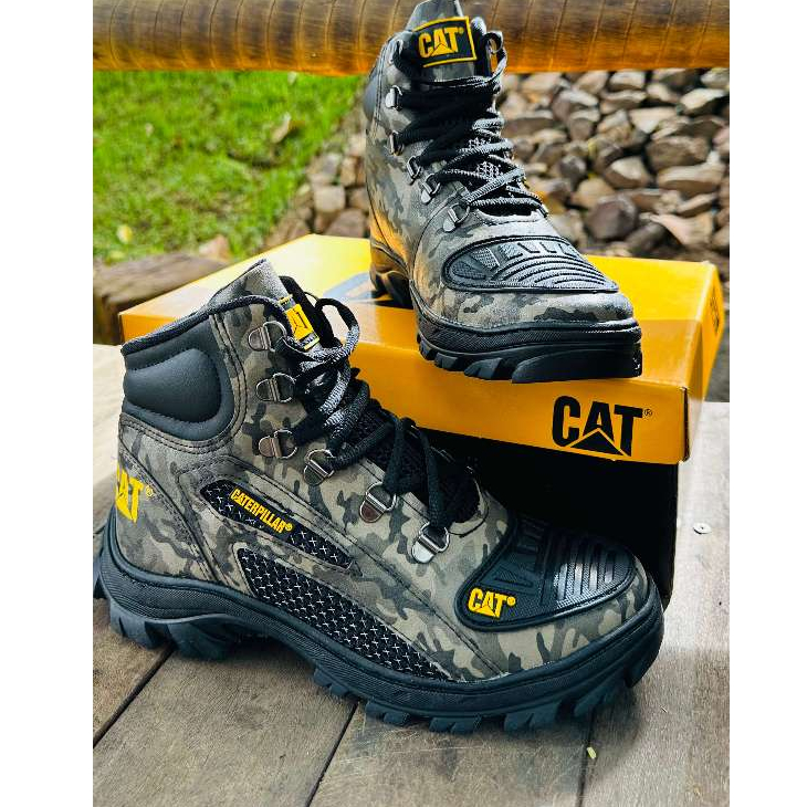 Bota Coturno Caterpillar Alaska Militar Couro Palm