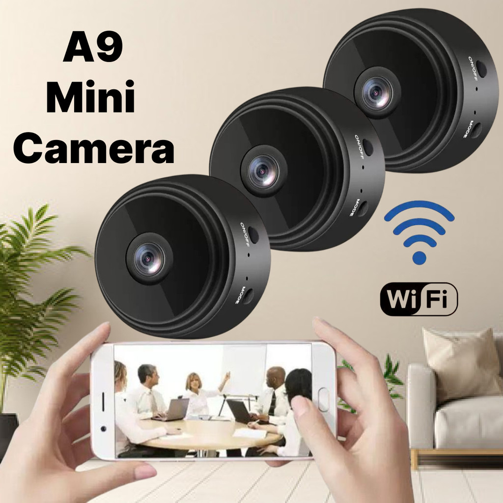 Kit 3 Novo A9 HD Mini com visão noturna Wifi Câm