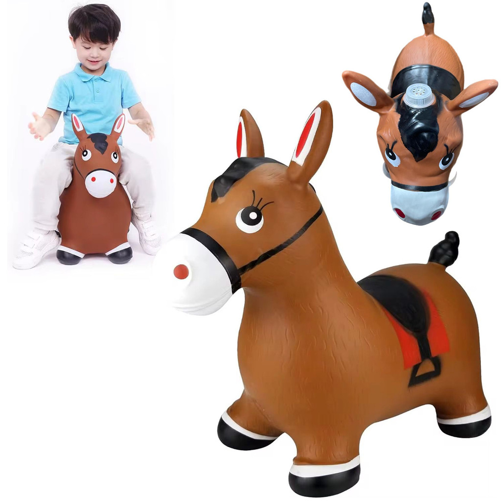 Burrinho Cavalo De Borracha Upa Upa Pula Brinquedo