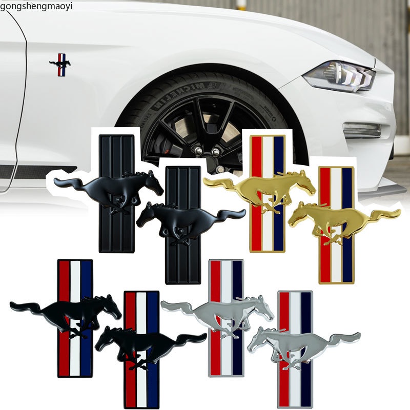 2pcs Adesivos De Metal Para Ford Mustang Shelby Mo