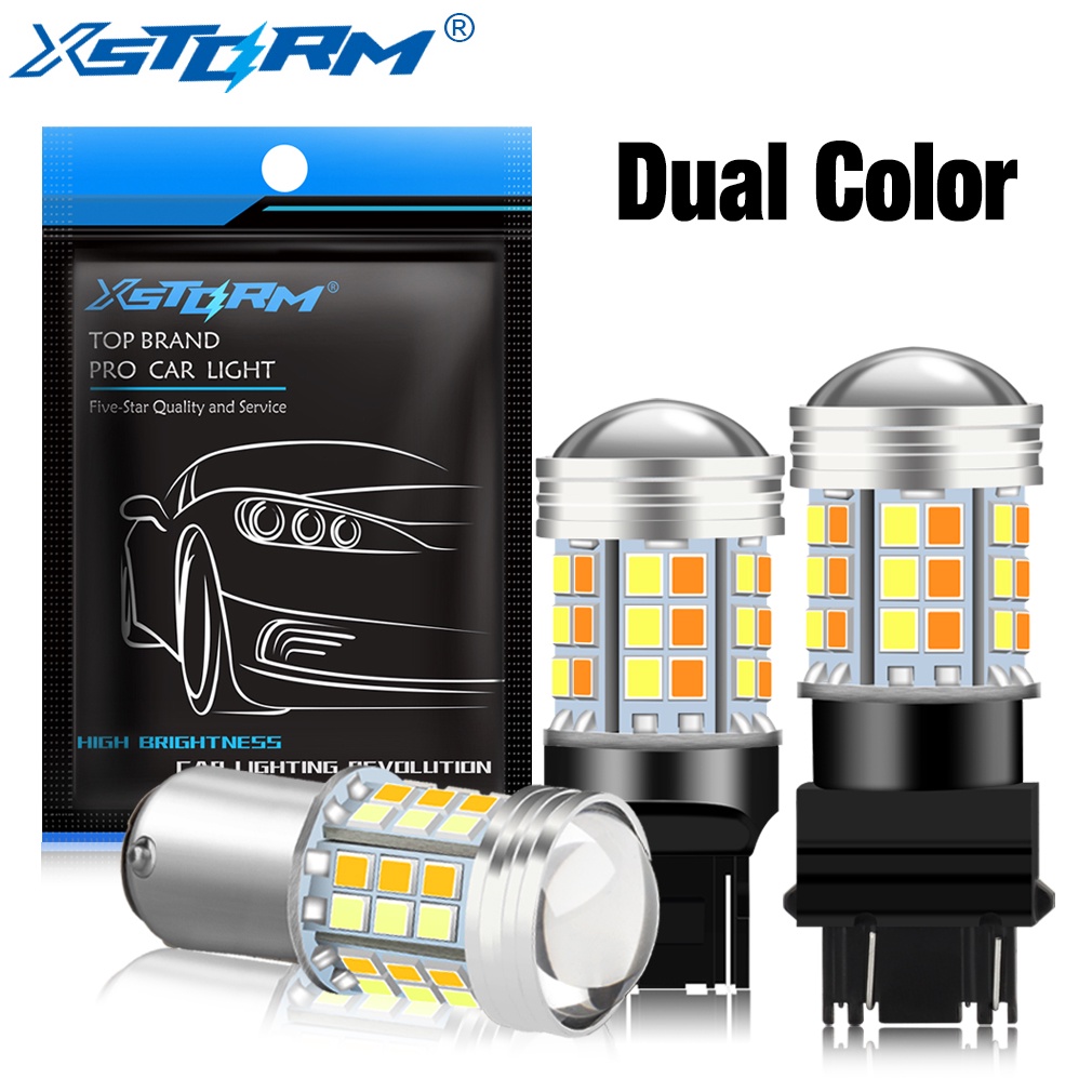 XSTORM 1PC Dupla Cor T20 Led 7443 W21/5W Lâmpada 