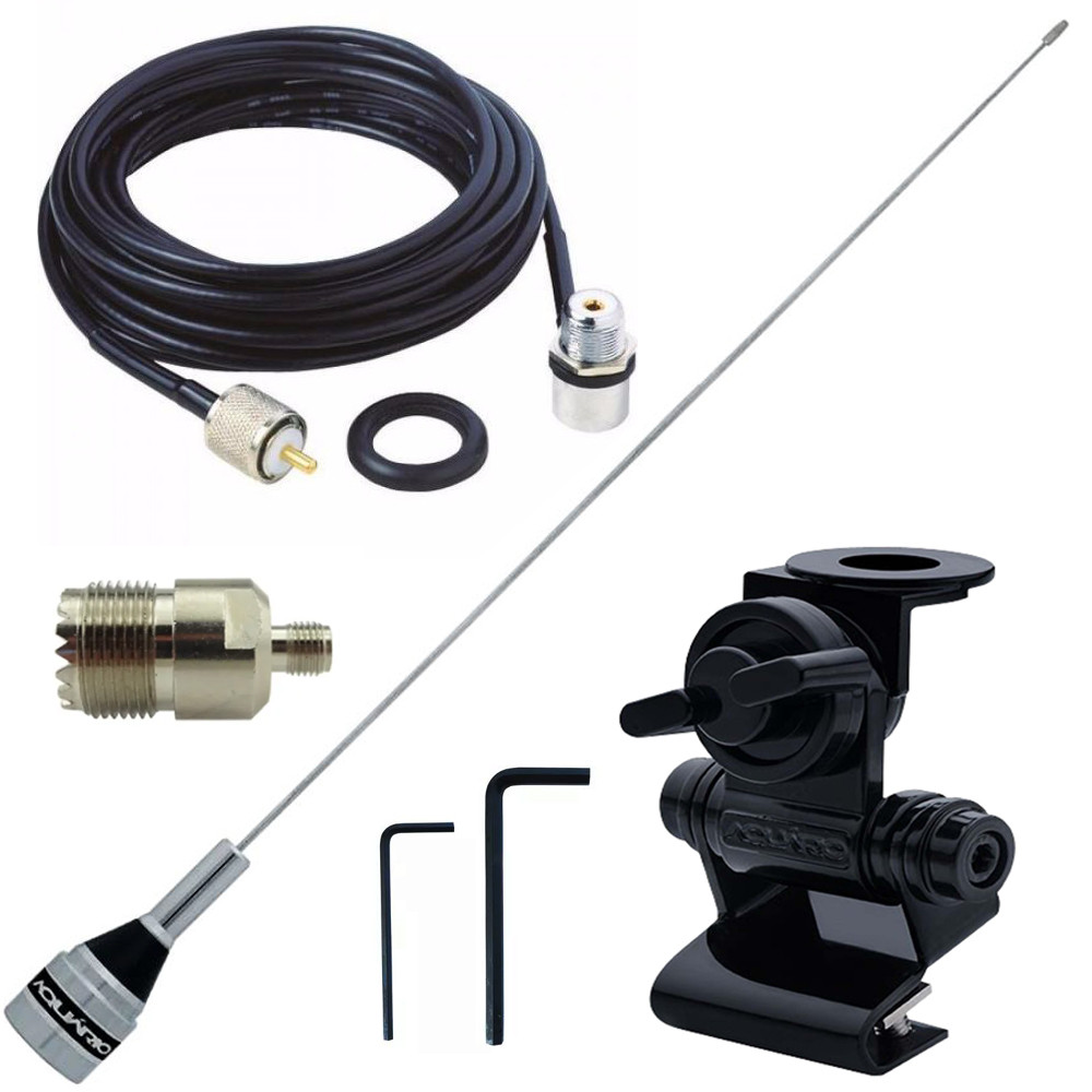 Antena Vhf Uhf 50cm Porta Malas Cabo 5,5m Adaptado