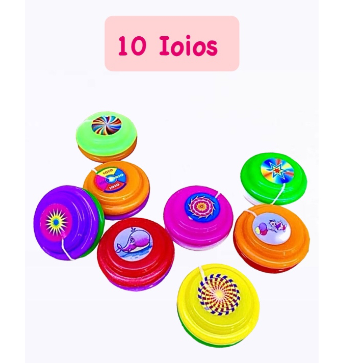kit 10 Ioiôs Brinquedo infantil Diversas cores e 