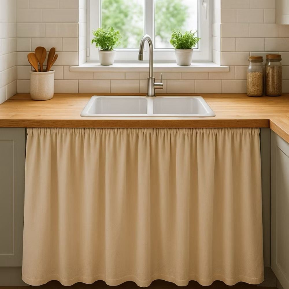KIT C/2 OU 1 CORTINA DE PIA DE COZINHA 100% PVC An