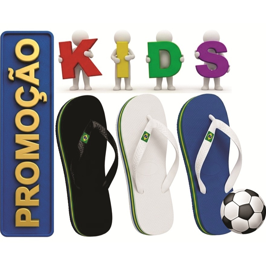 Kit 2 pares chinelo filete lateral infantil crian�