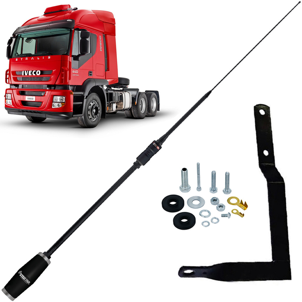 Antena Px Bobinada Argentina Black 1,63m Iveco Str