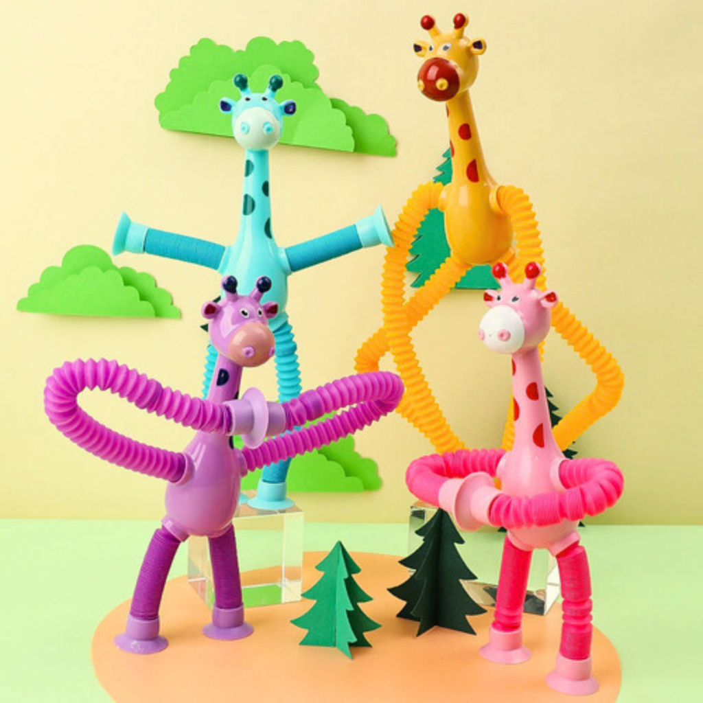 1/2/3/4 unidades girafas estica e gruda melman pop