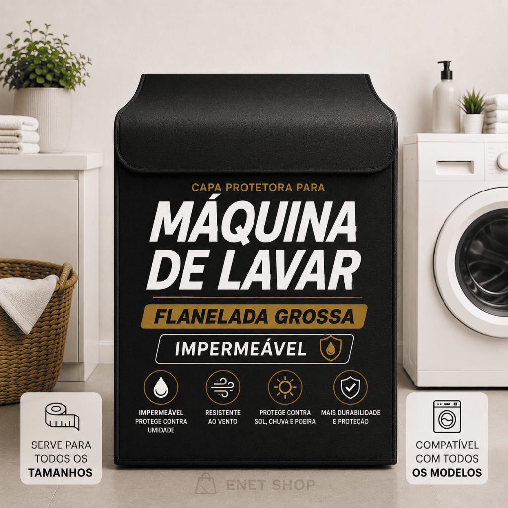 Capa Protetora Máquina de Lavar Roupa Impermeáve