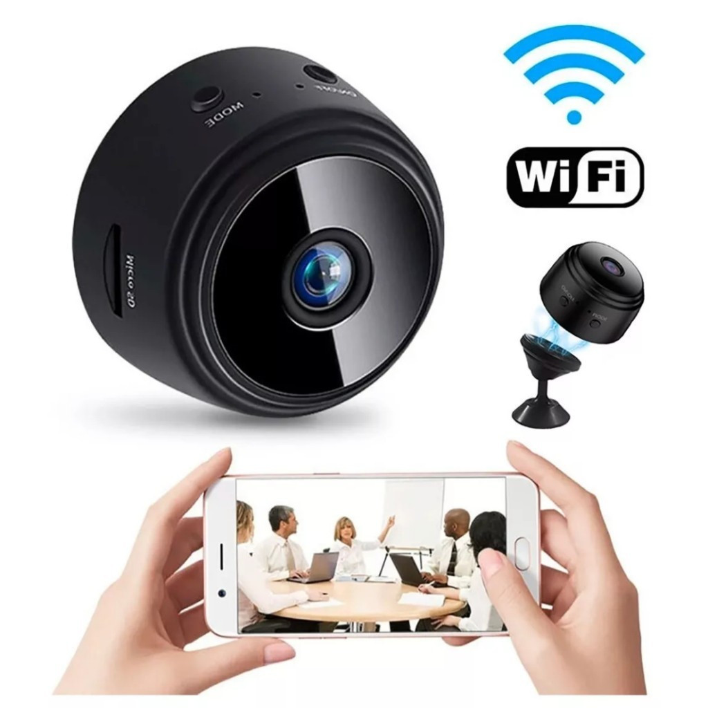 Mini Câmera de Vigilância A9 1080P Wi-Fi Visão