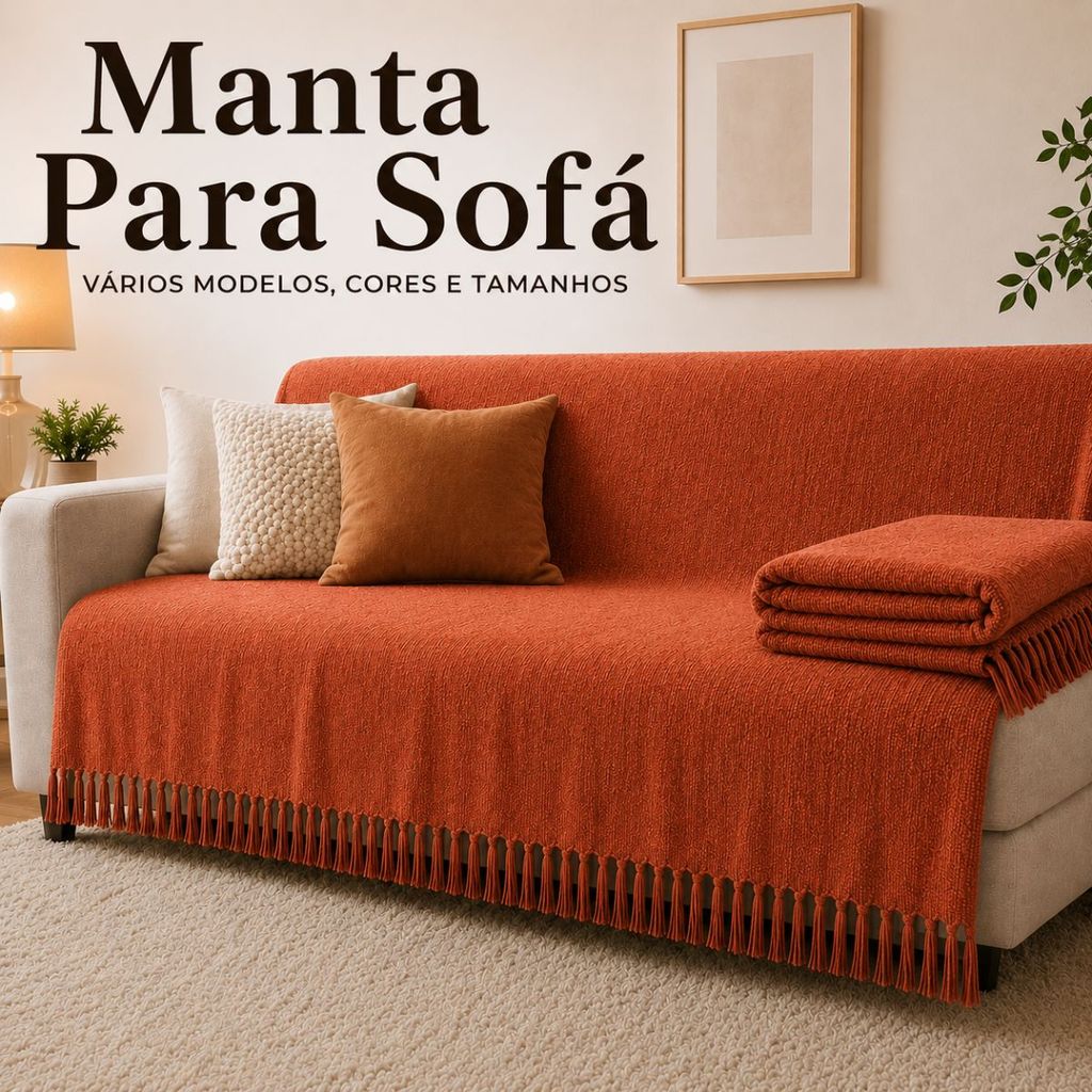 Manta Decorativa Premium Para Sofá 4,00M x 1,80M 