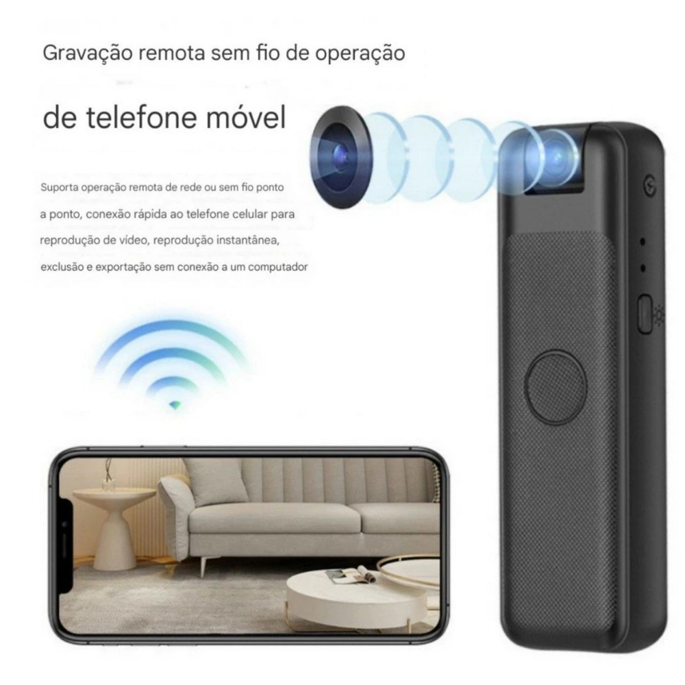 Mini câmera Portátil HD 1080P Do Projeto Grampo