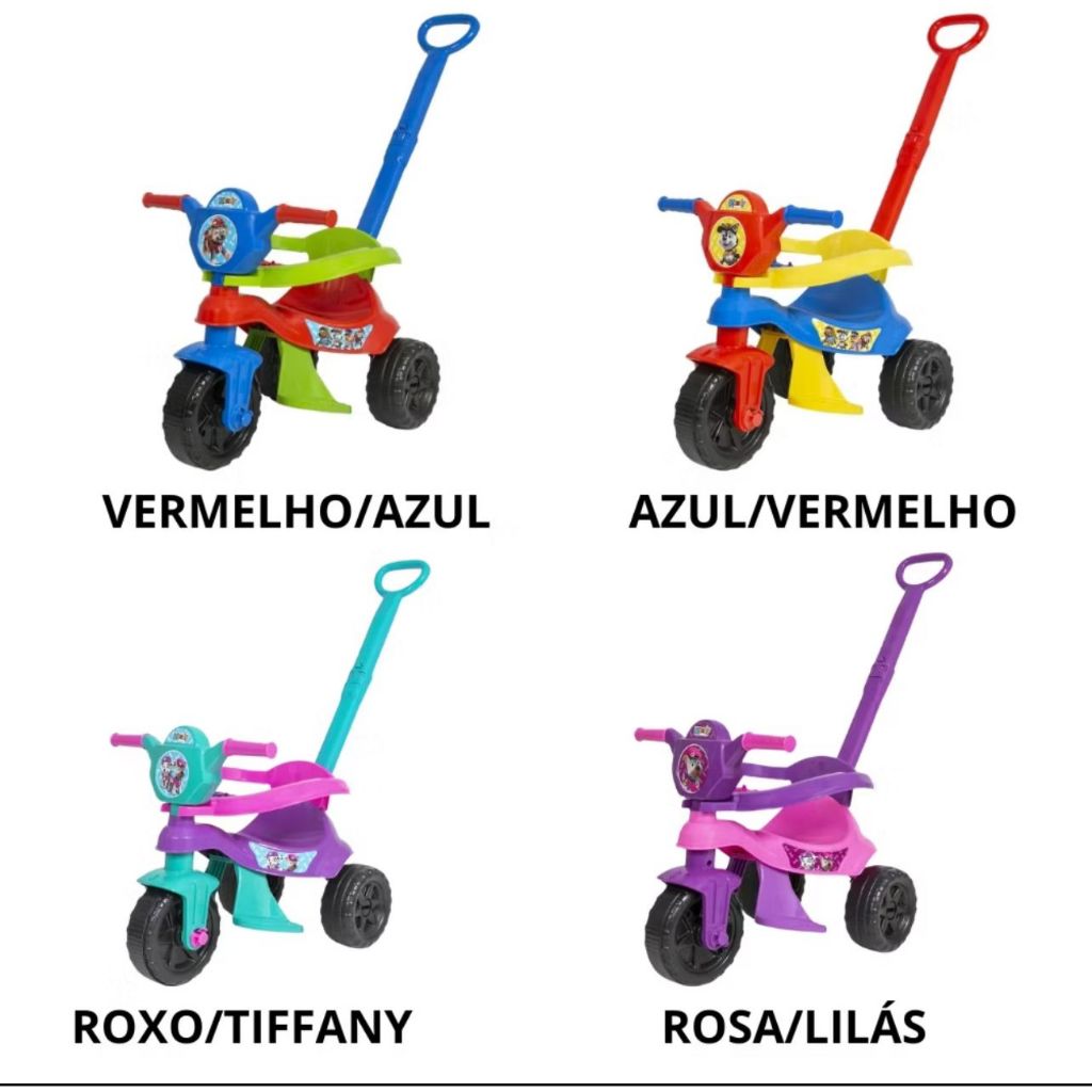 Motoca Vilotrol Triciclo Infantil Patrulha Canina 