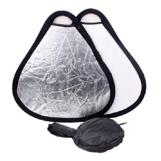 Rebatedor Portátil 2 Em 1 Triangular 60cm Prata/b
