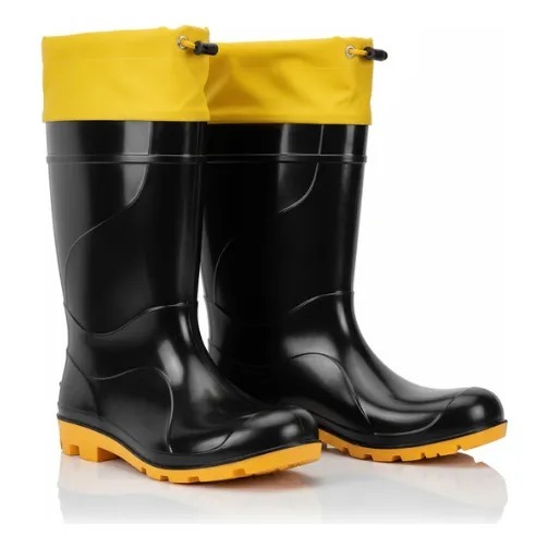 Bota Galocha Polaina Preta E Amarela Ca 50964 Criv